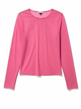 American Eagle Outfitters Pink Sheer Mesh Long Sleeve Top – XL
